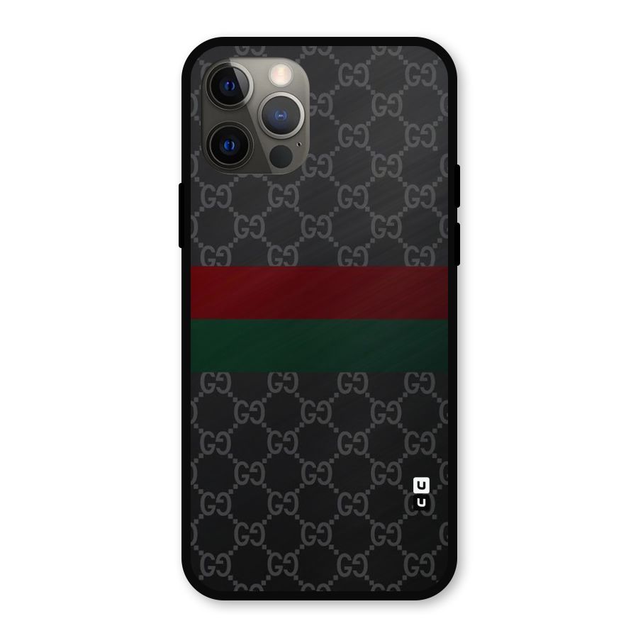 Royal Stripes Design Metal Back Case for iPhone 12 Pro