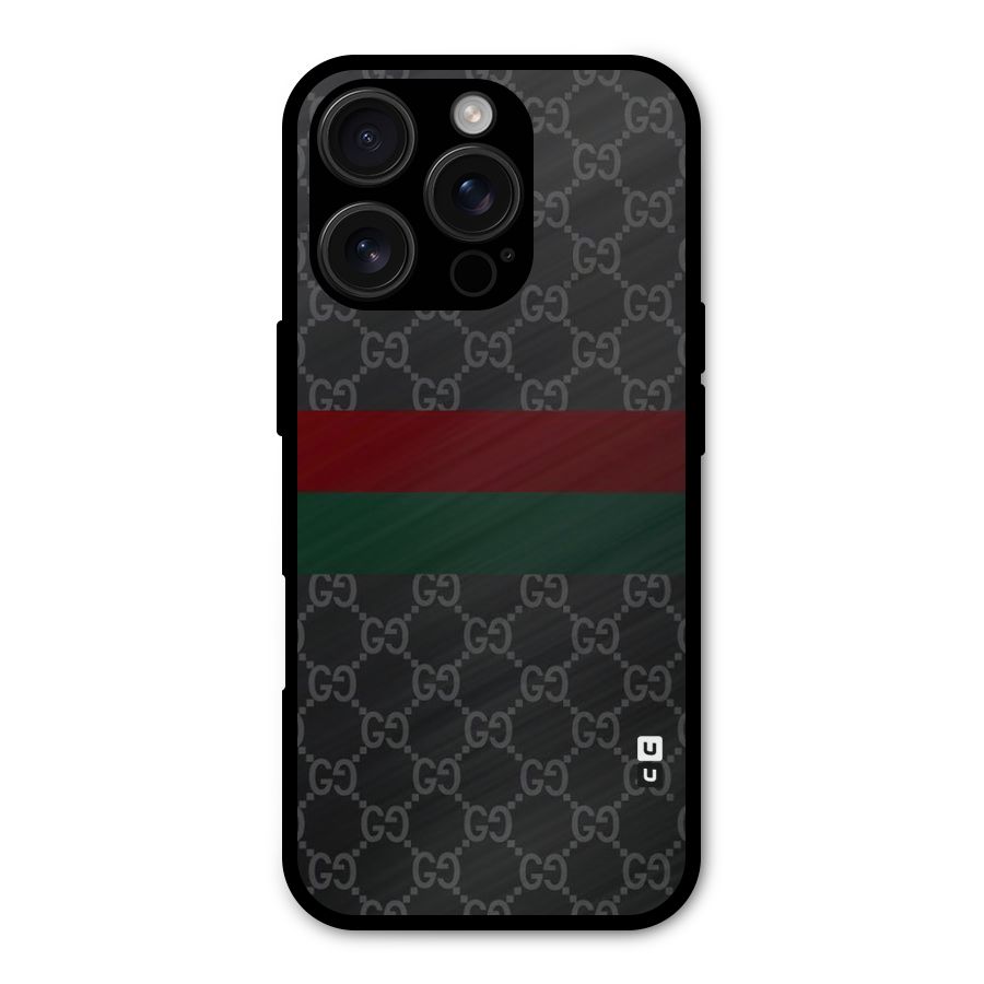 Royal Stripes Design Metal Back Case for iPhone 16 Pro