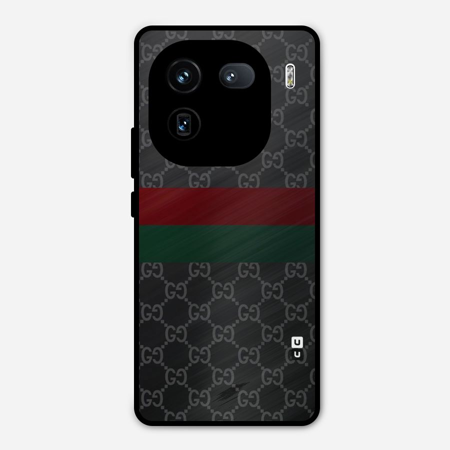 Royal Stripes Design Metal Back Case for iQOO 12