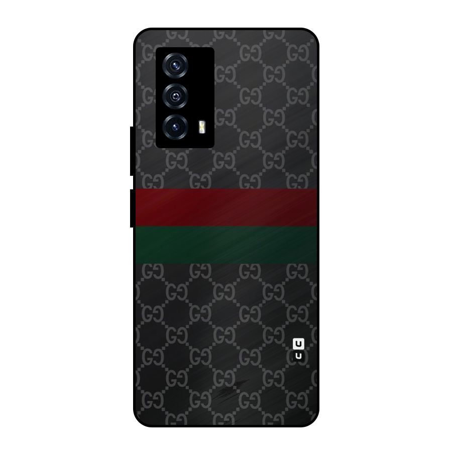 Royal Stripes Design Metal Back Case for iQOO Z5