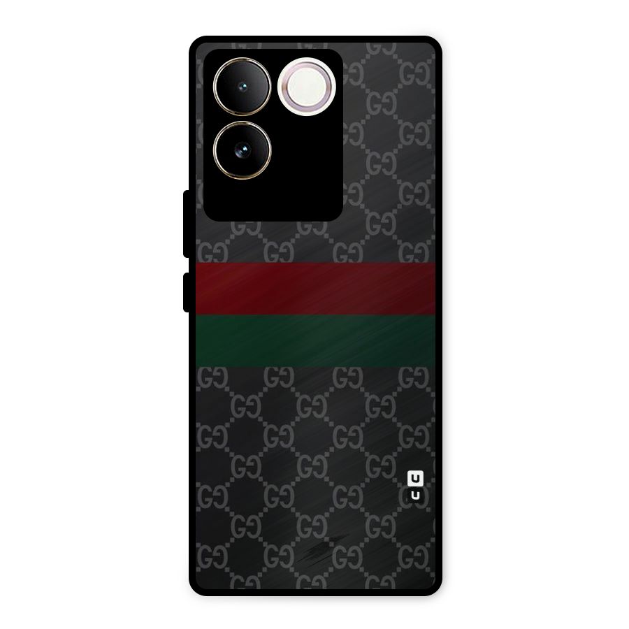 Royal Stripes Design Metal Back Case for iQOO Z7 Pro