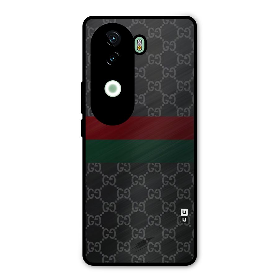 Royal Stripes Design Metal Back Case for iQOO Z9s