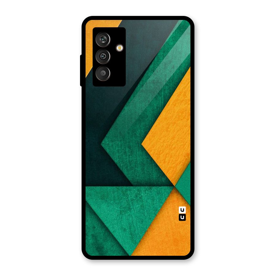 Rugged Abstract Stripes Glass Back Case for Galaxy M13