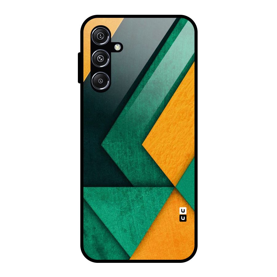 Rugged Abstract Stripes Glass Back Case for Galaxy M34 5G