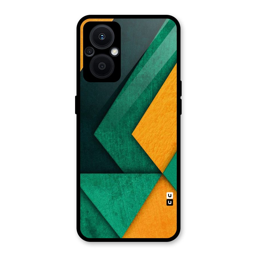 Rugged Abstract Stripes Glass Back Case for Oppo F21s Pro 5G