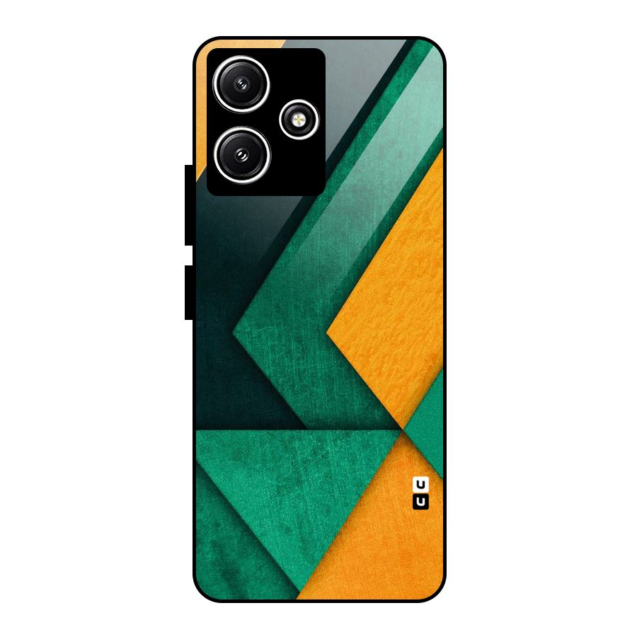 Rugged Abstract Stripes Glass Back Case for Poco M6 Pro
