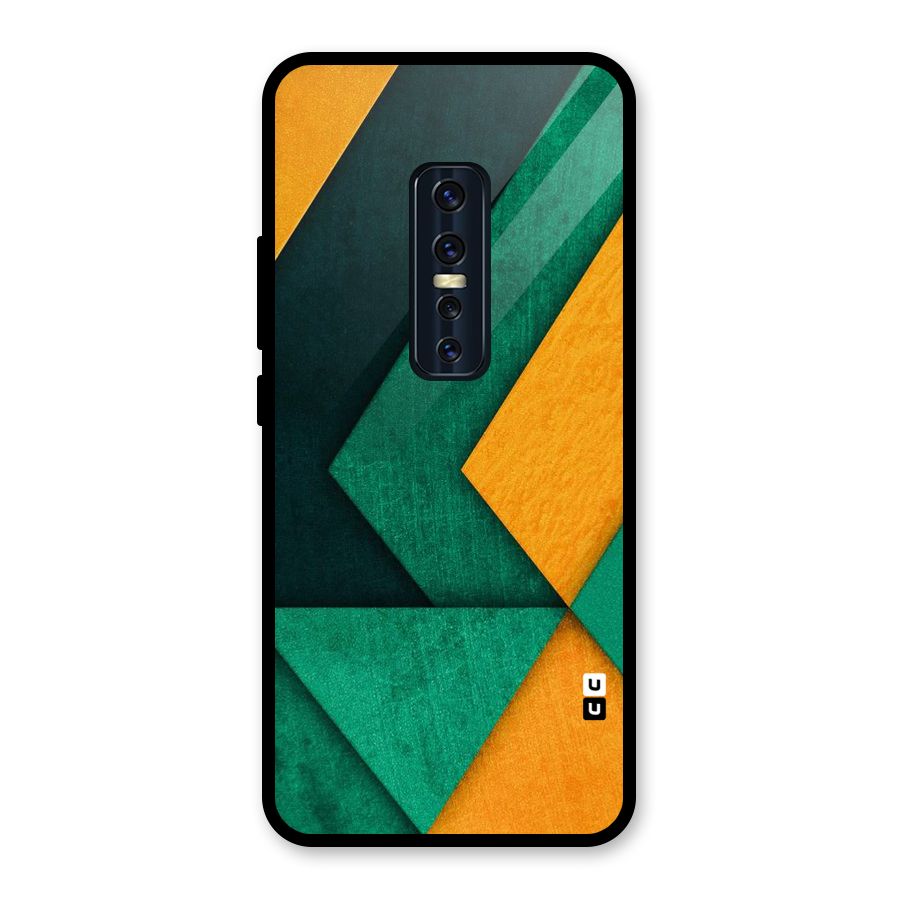 Rugged Abstract Stripes Glass Back Case for Vivo V17 Pro