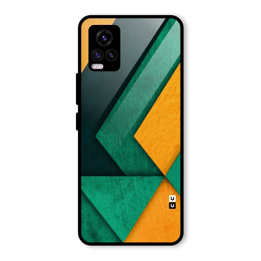 Rugged Abstract Stripes Glass Back Case for Vivo V20 2021