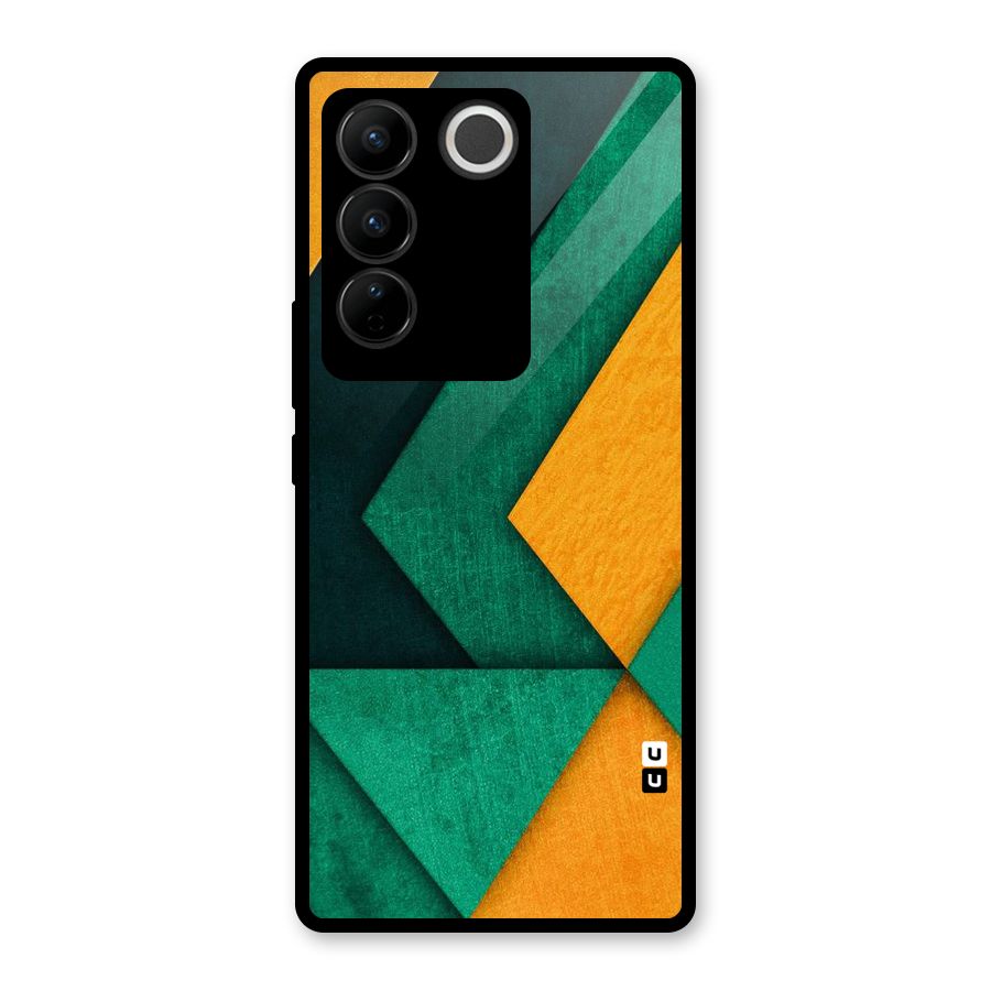 Rugged Abstract Stripes Glass Back Case for Vivo V27
