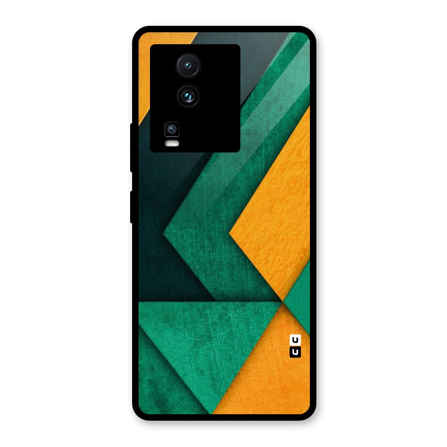 Rugged Abstract Stripes Glass Back Case for Vivo iQOO Neo 7 Pro