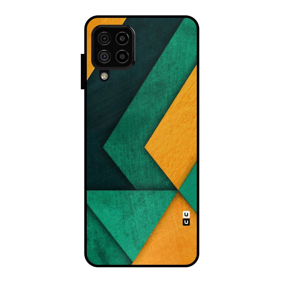 Rugged Abstract Stripes Metal Back Case for Galaxy A22 4G