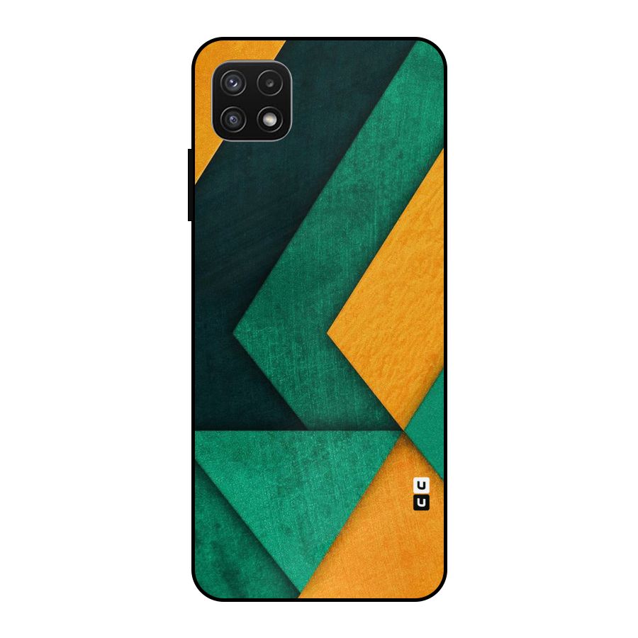 Rugged Abstract Stripes Metal Back Case for Galaxy A22 5G