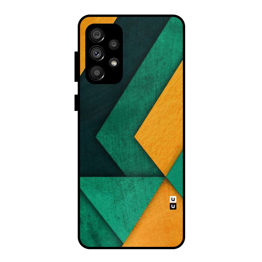 Rugged Abstract Stripes Metal Back Case for Galaxy A73 5G