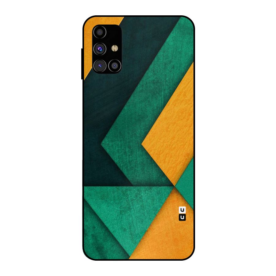 Rugged Abstract Stripes Metal Back Case for Galaxy M31s