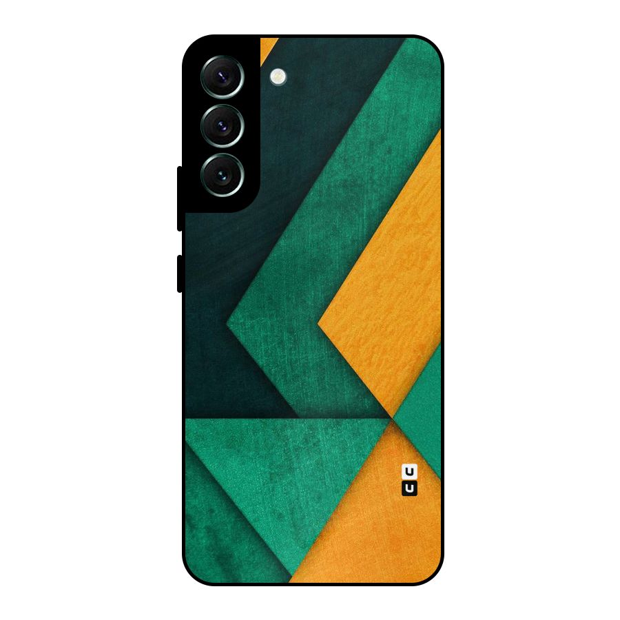 Rugged Abstract Stripes Metal Back Case for Galaxy S22 Plus 5G