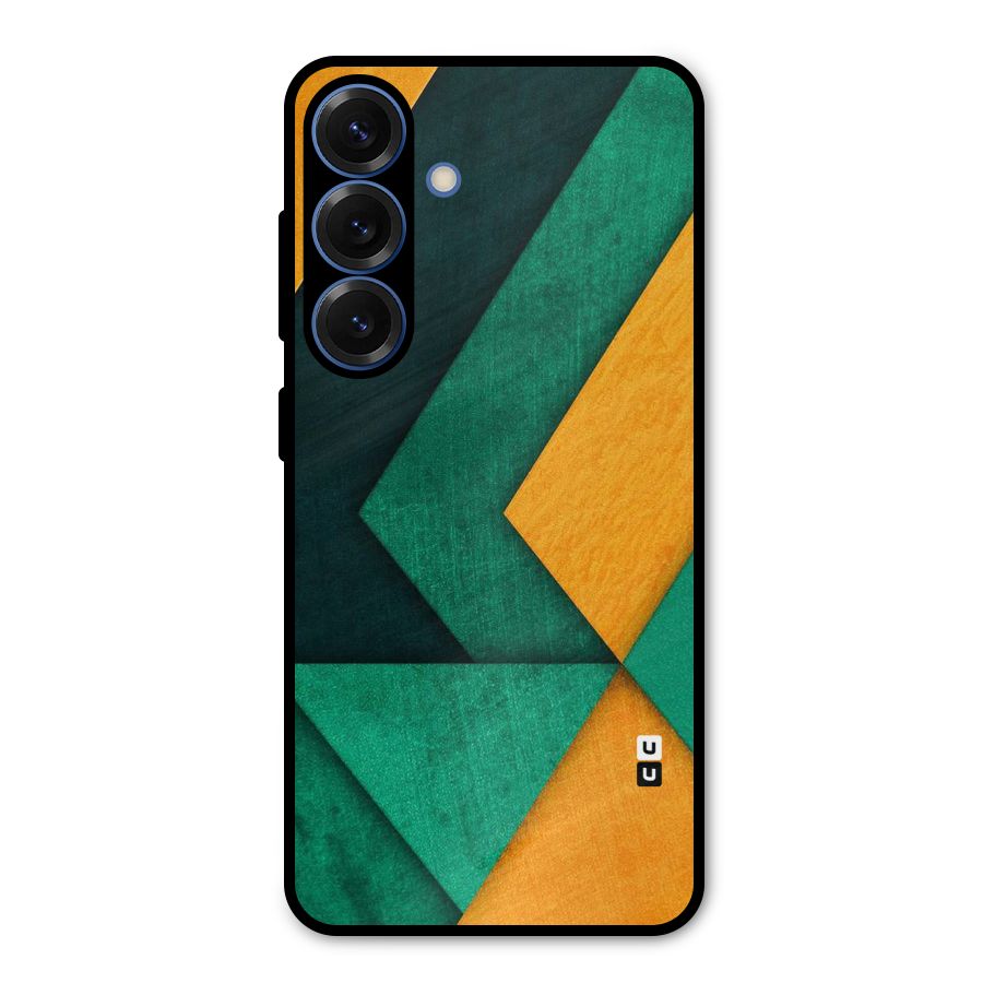 Rugged Abstract Stripes Metal Back Case for Galaxy S25