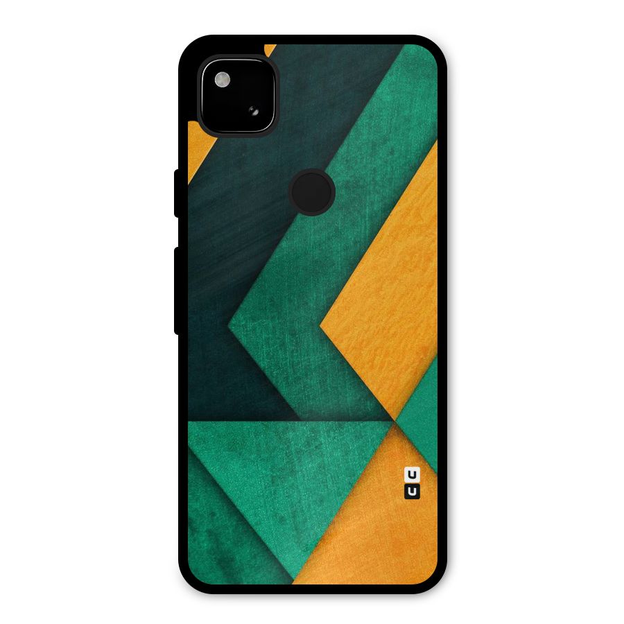 Rugged Abstract Stripes Metal Back Case for Google Pixel 4a