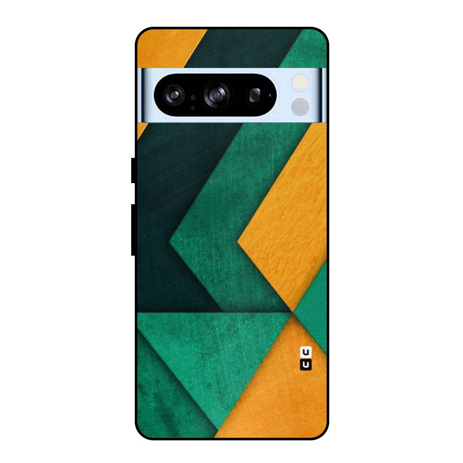 Rugged Abstract Stripes Metal Back Case for Google Pixel 8 Pro