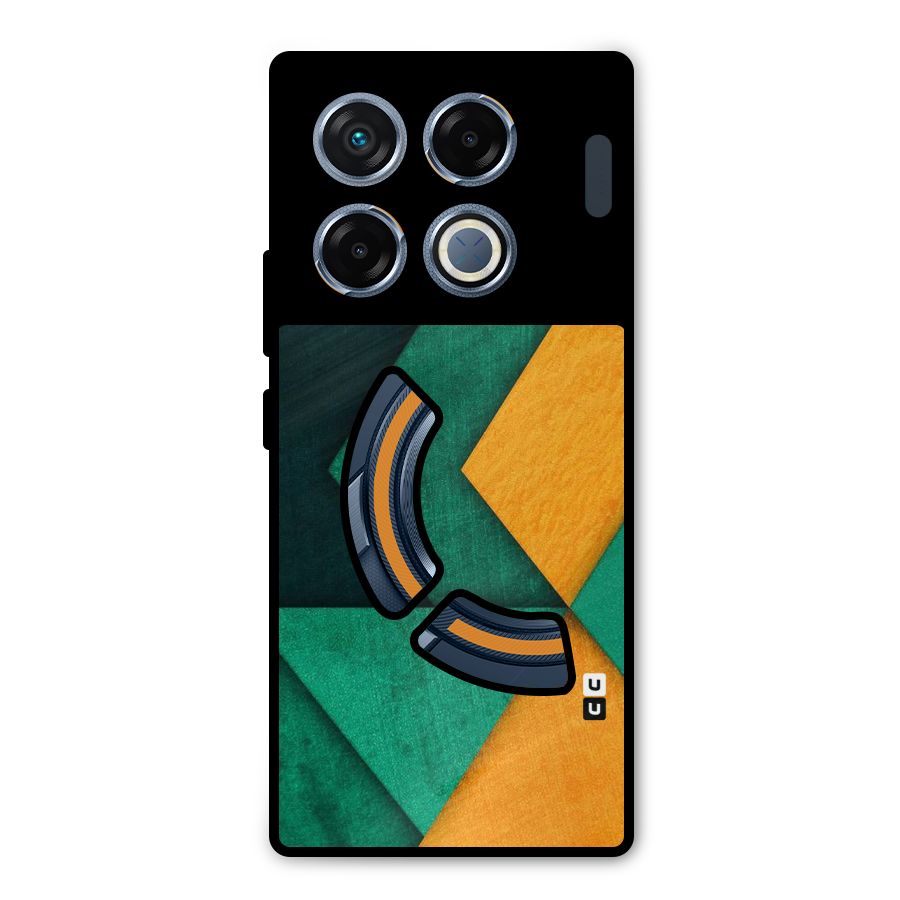 Rugged Abstract Stripes Metal Back Case for Infinix GT 20 Pro