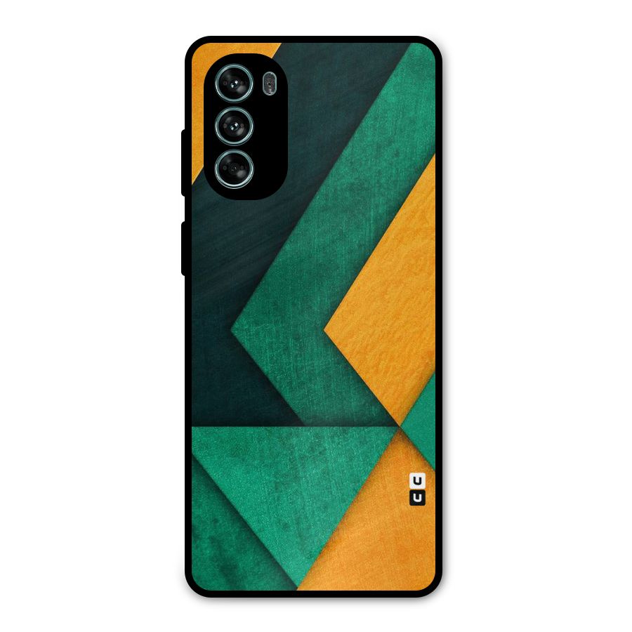Rugged Abstract Stripes Metal Back Case for Moto G62