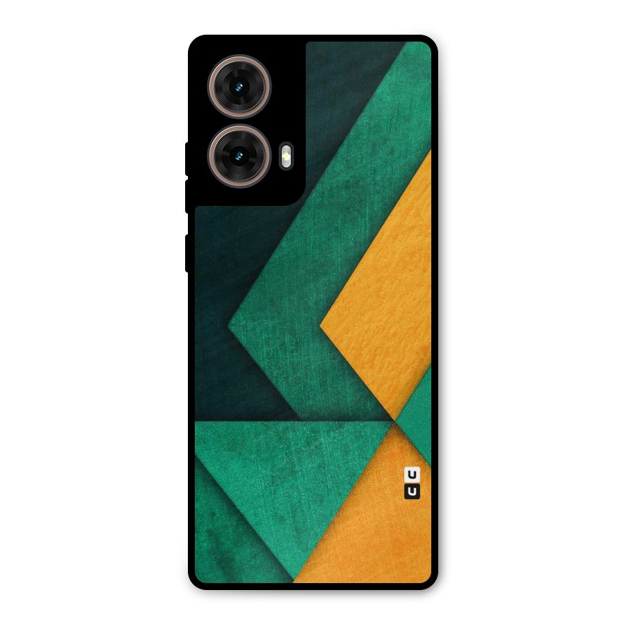 Rugged Abstract Stripes Metal Back Case for Moto G85
