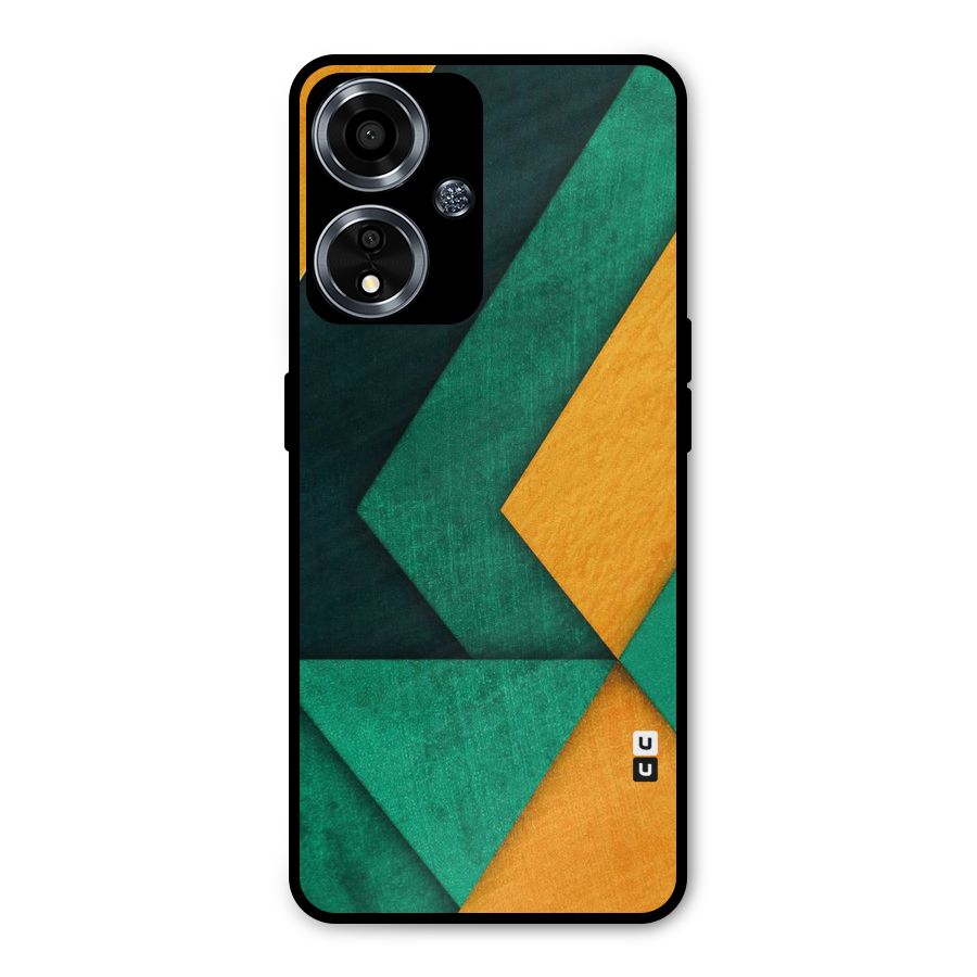 Rugged Abstract Stripes Metal Back Case for Oppo A59
