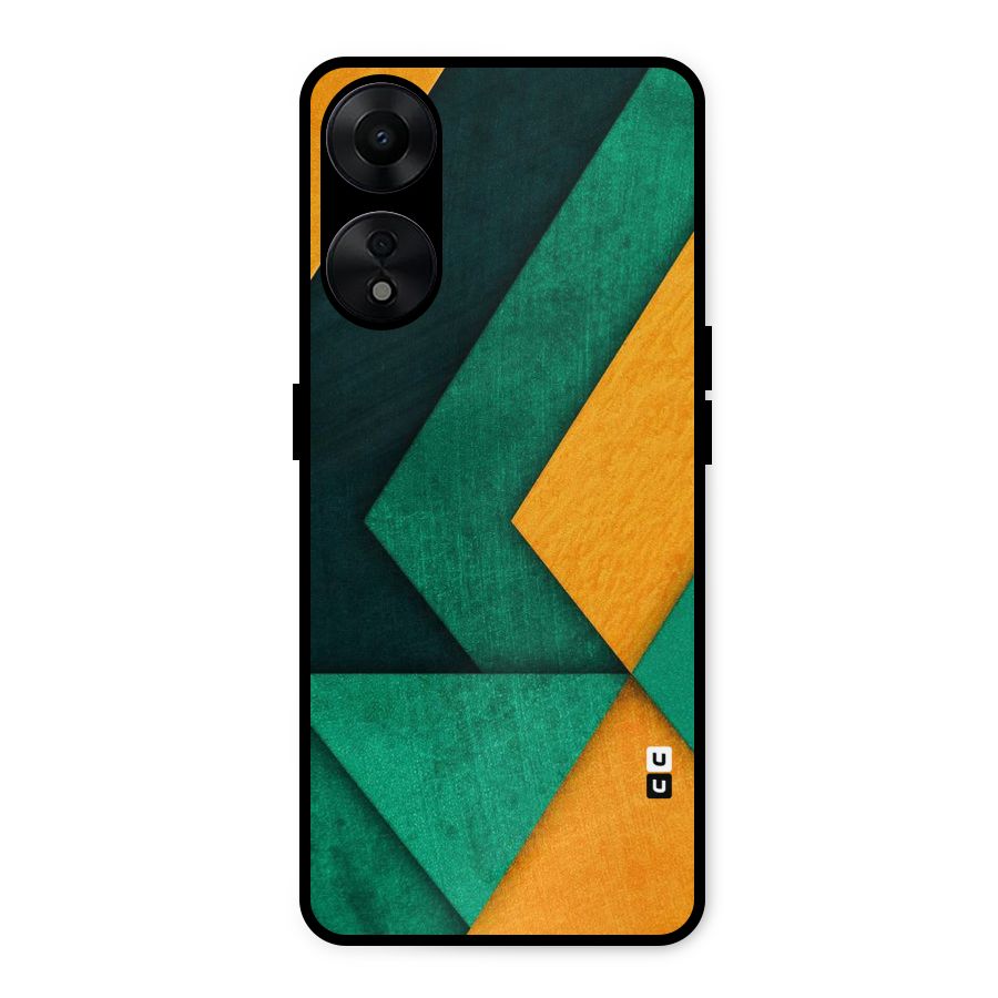 Rugged Abstract Stripes Metal Back Case for Oppo A78 5G