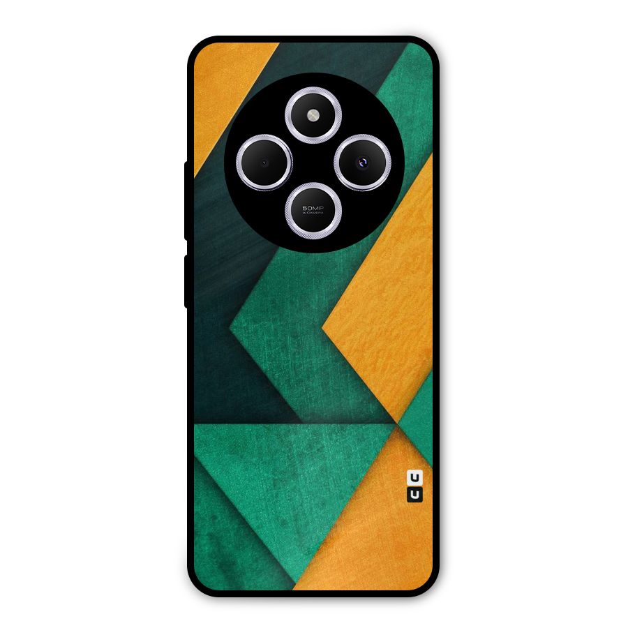 Rugged Abstract Stripes Metal Back Case for Poco C75 5G