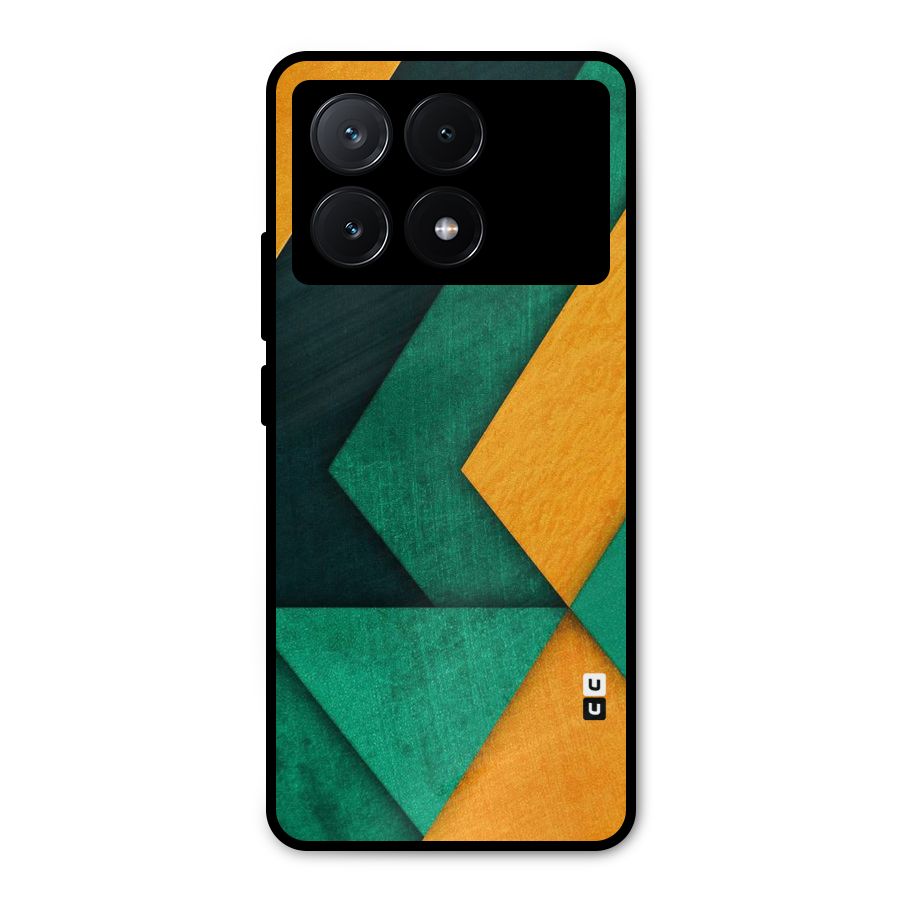 Rugged Abstract Stripes Metal Back Case for Poco X6 Pro