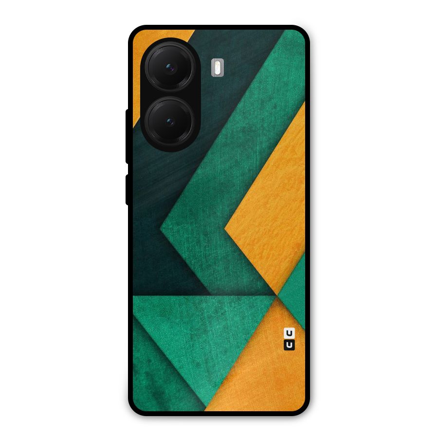Rugged Abstract Stripes Metal Back Case for Poco X7 Pro