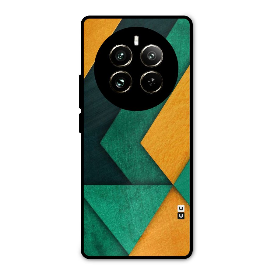 Rugged Abstract Stripes Metal Back Case for Realme 12 Pro