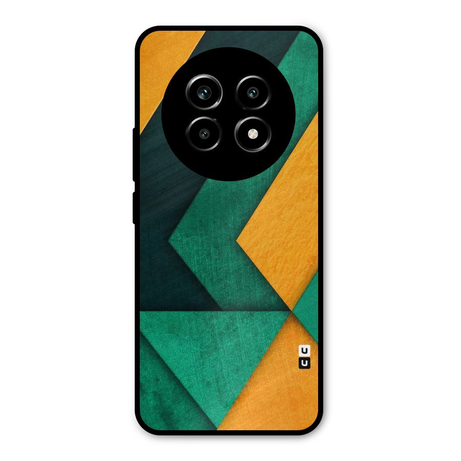 Rugged Abstract Stripes Metal Back Case for Realme 13 Pro