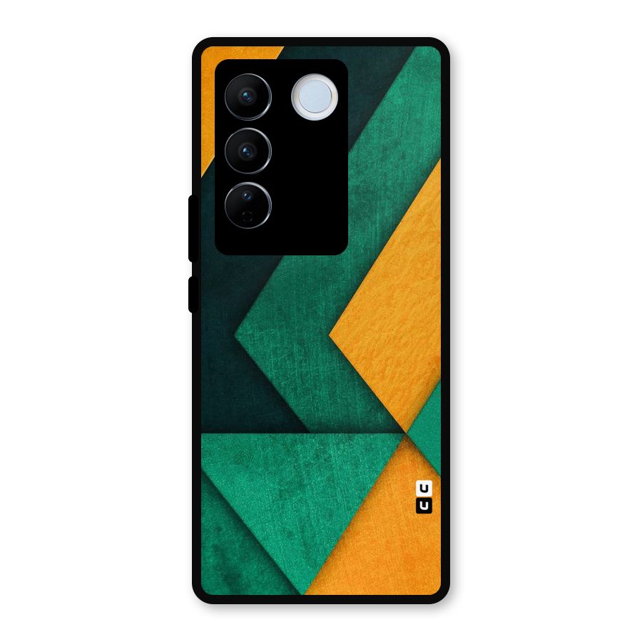 Rugged Abstract Stripes Metal Back Case for Vivo V27