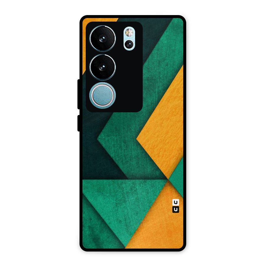 Rugged Abstract Stripes Metal Back Case for Vivo V29