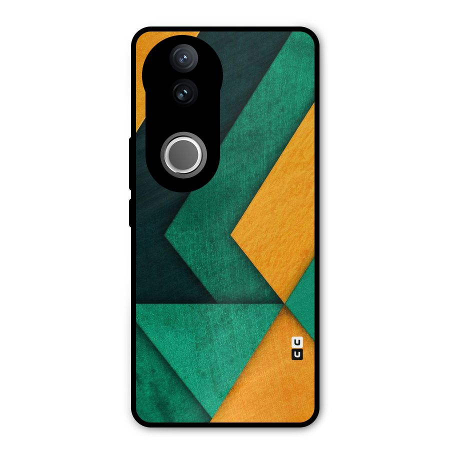 Rugged Abstract Stripes Metal Back Case for Vivo V50