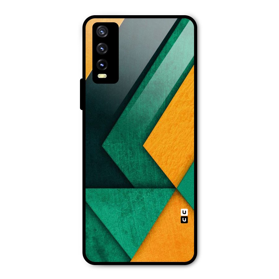 Rugged Abstract Stripes Metal Back Case for Vivo Y20i
