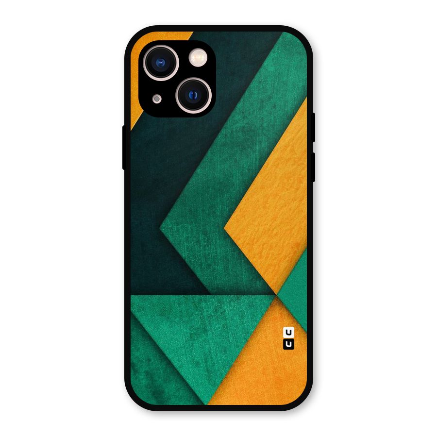 Rugged Abstract Stripes Metal Back Case for iPhone 13