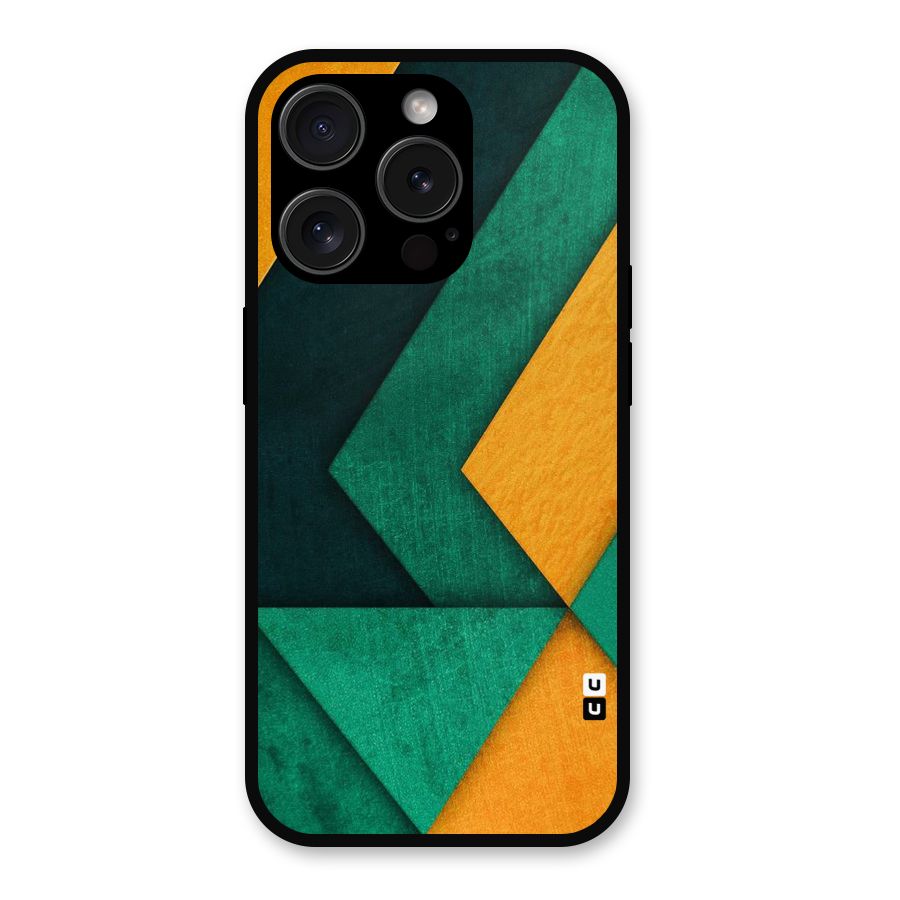 Rugged Abstract Stripes Metal Back Case for iPhone 15 Pro