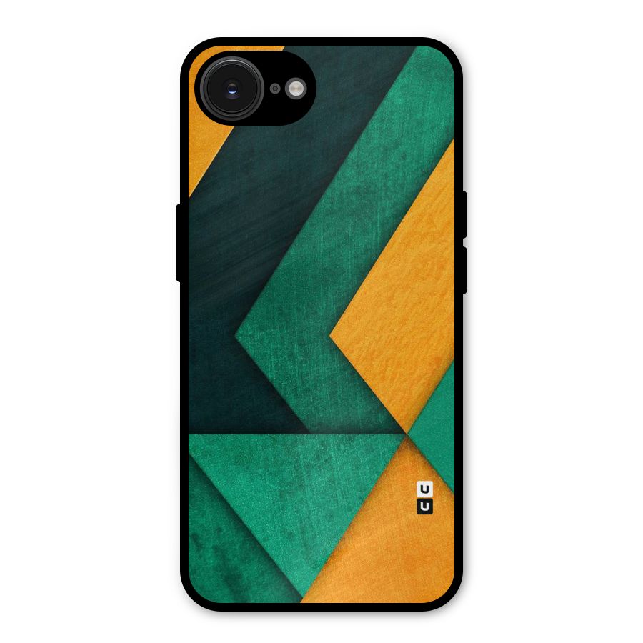 Rugged Abstract Stripes Metal Back Case for iPhone 16e