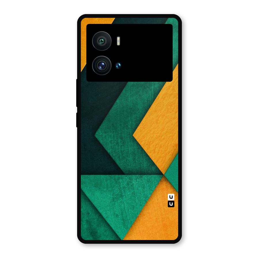 Rugged Abstract Stripes Metal Back Case for iQOO 9 Pro