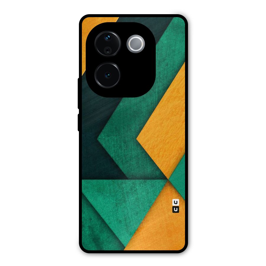 Rugged Abstract Stripes Metal Back Case for iQOO Z9s Pro