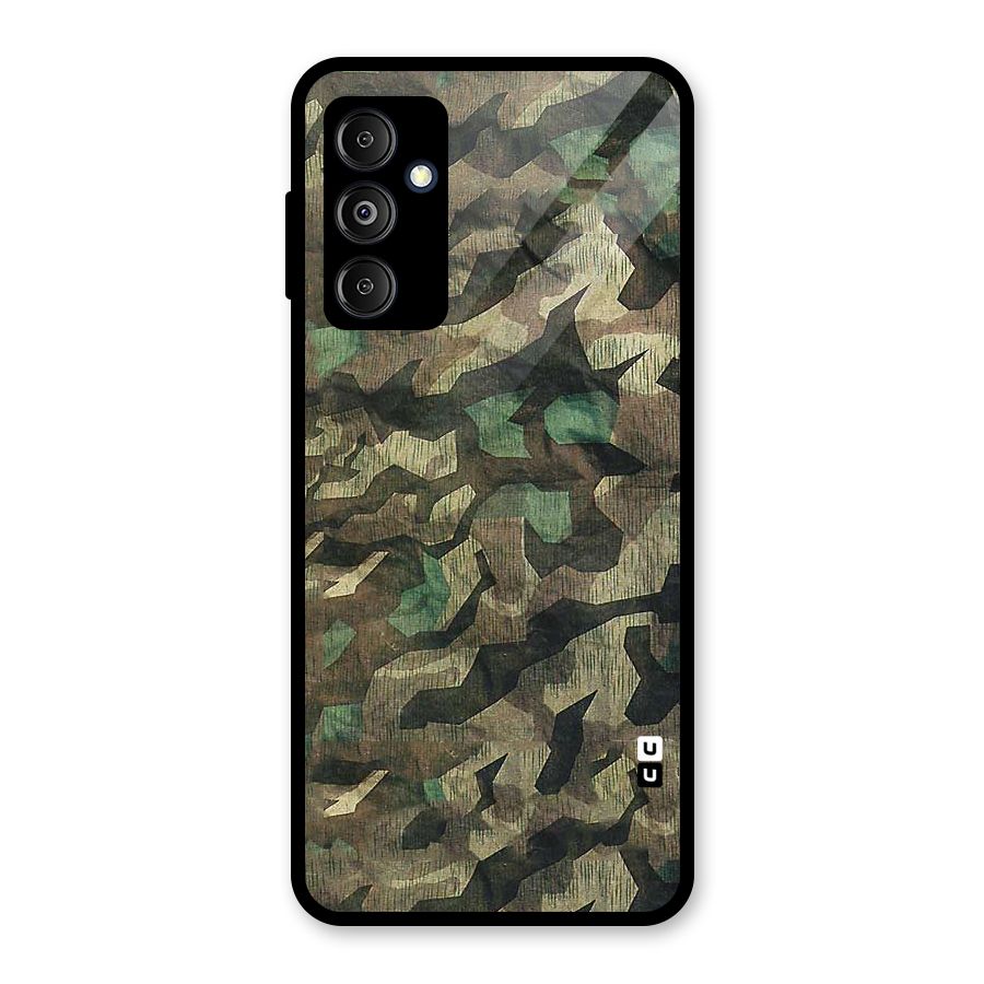 Rugged Army Glass Back Case for Galaxy M14 5G