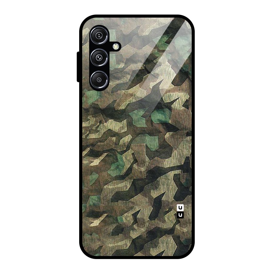 Rugged Army Glass Back Case for Galaxy M34 5G