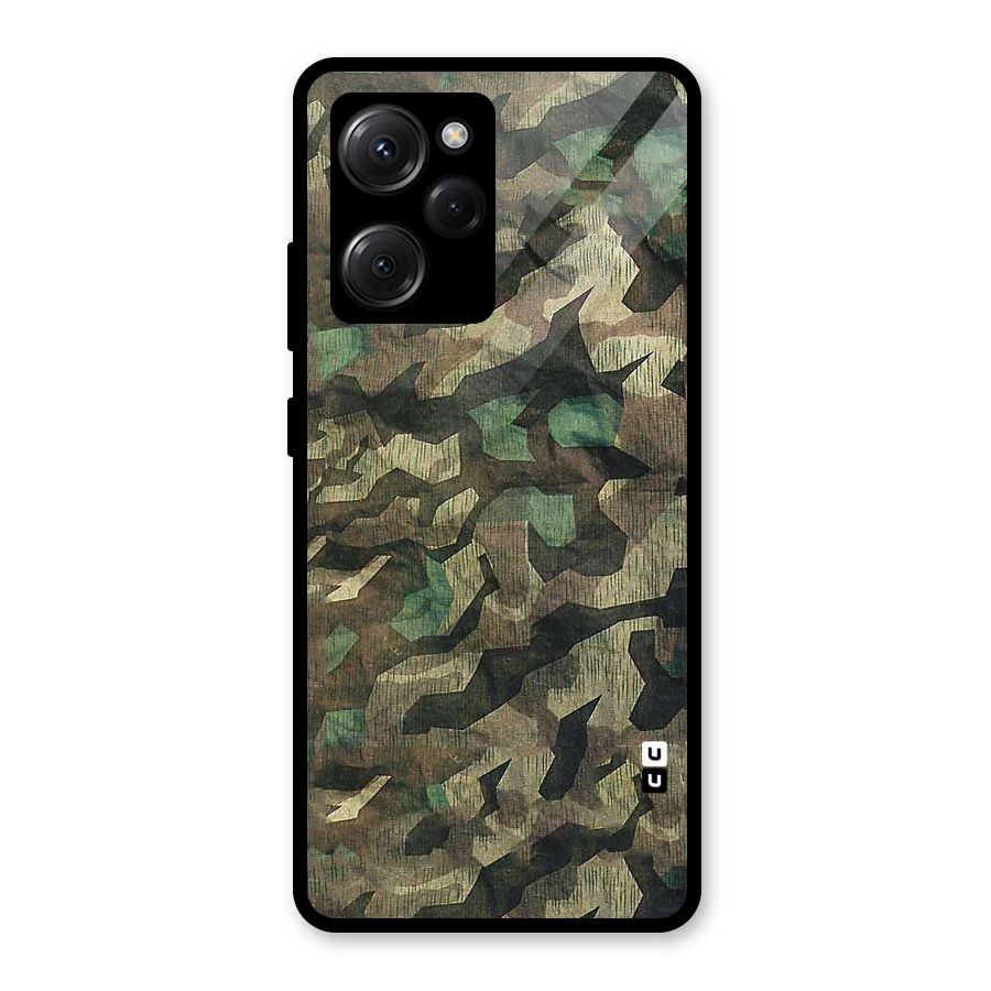 Rugged Army Glass Back Case for Poco X5 Pro