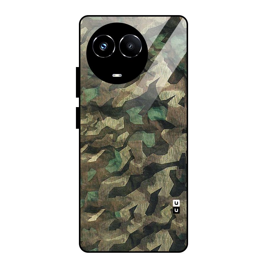 Rugged Army Glass Back Case for Realme 11X