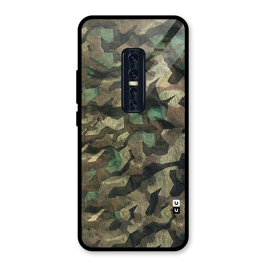 Rugged Army Glass Back Case for Vivo V17 Pro