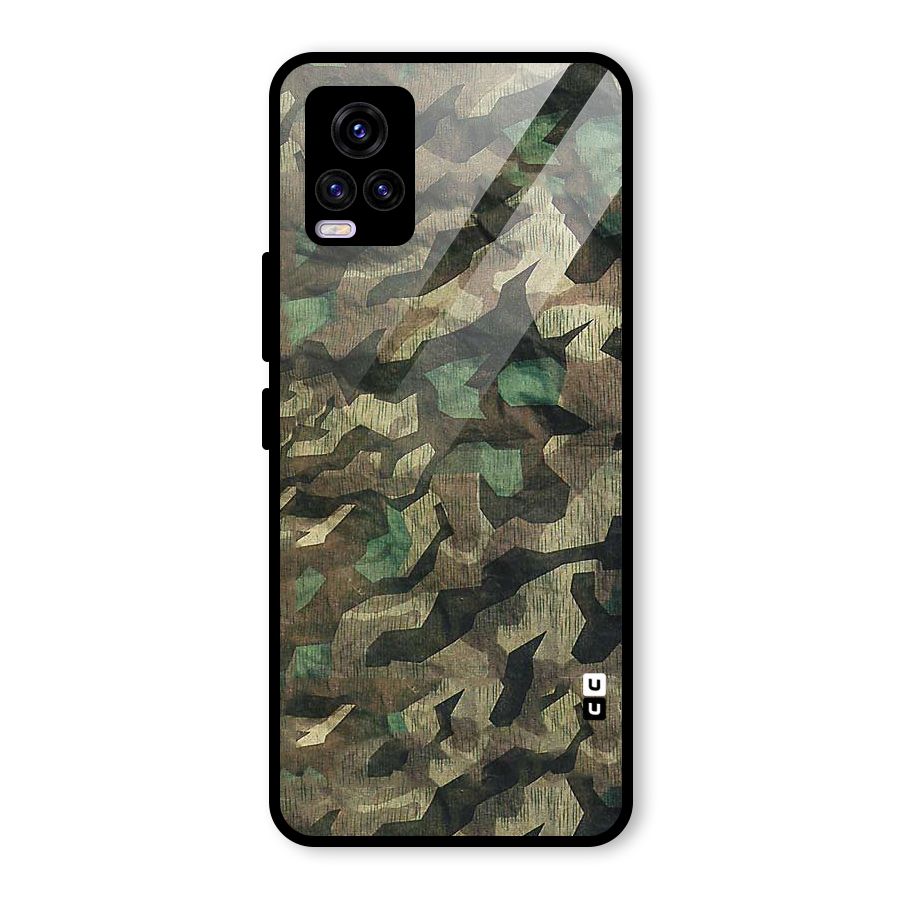 Rugged Army Glass Back Case for Vivo V20 2021