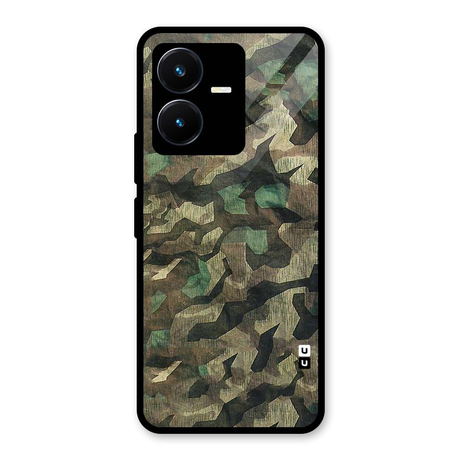 Rugged Army Glass Back Case for Vivo Y22s