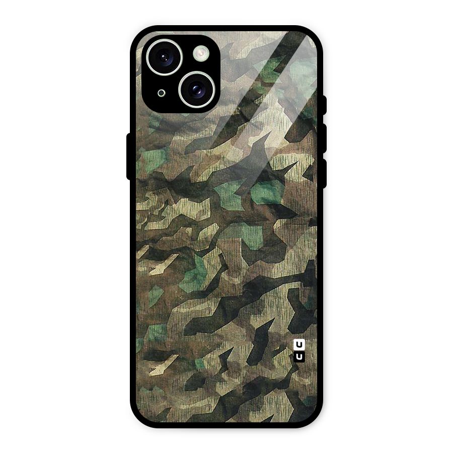 Rugged Army Glass Back Case for iPhone 15 Plus