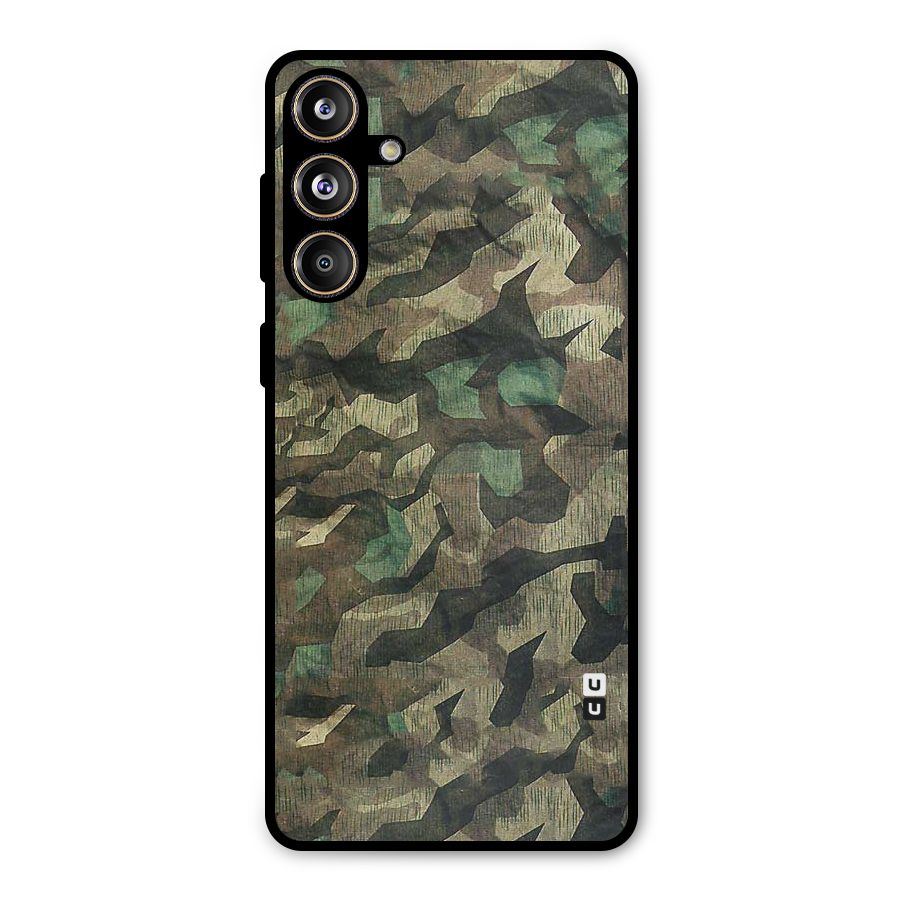Rugged Army Metal Back Case for Galaxy F55